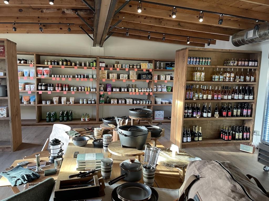 Surf Outpost store with groceries where Luna bought food for camping