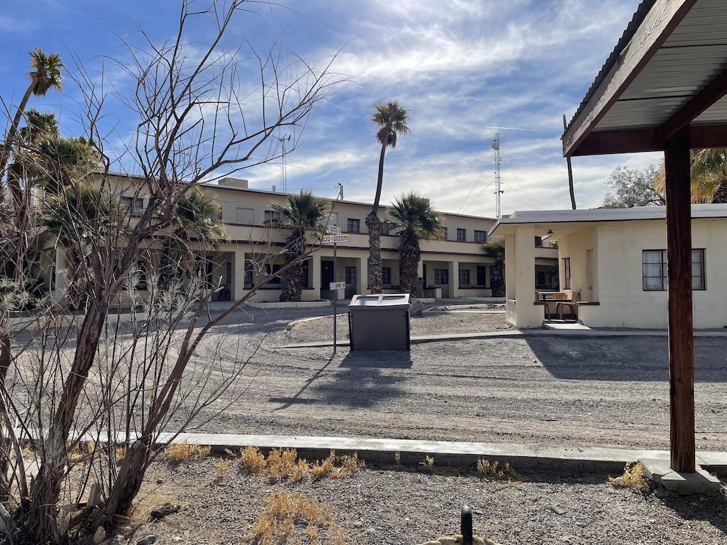 View of old buildings that Luna saw at Soda Springs health resort off Zzyzx Road in California, off the I-15