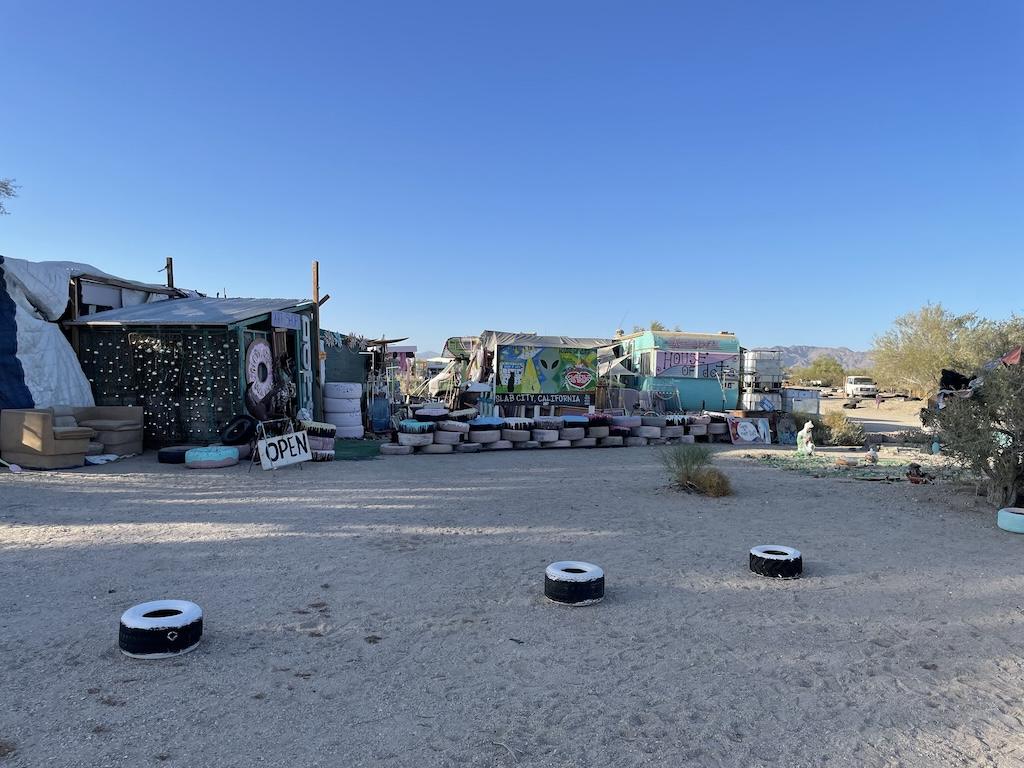 View from when Luna was leaving East Jesus to House of Dots while visiting Slab City, California