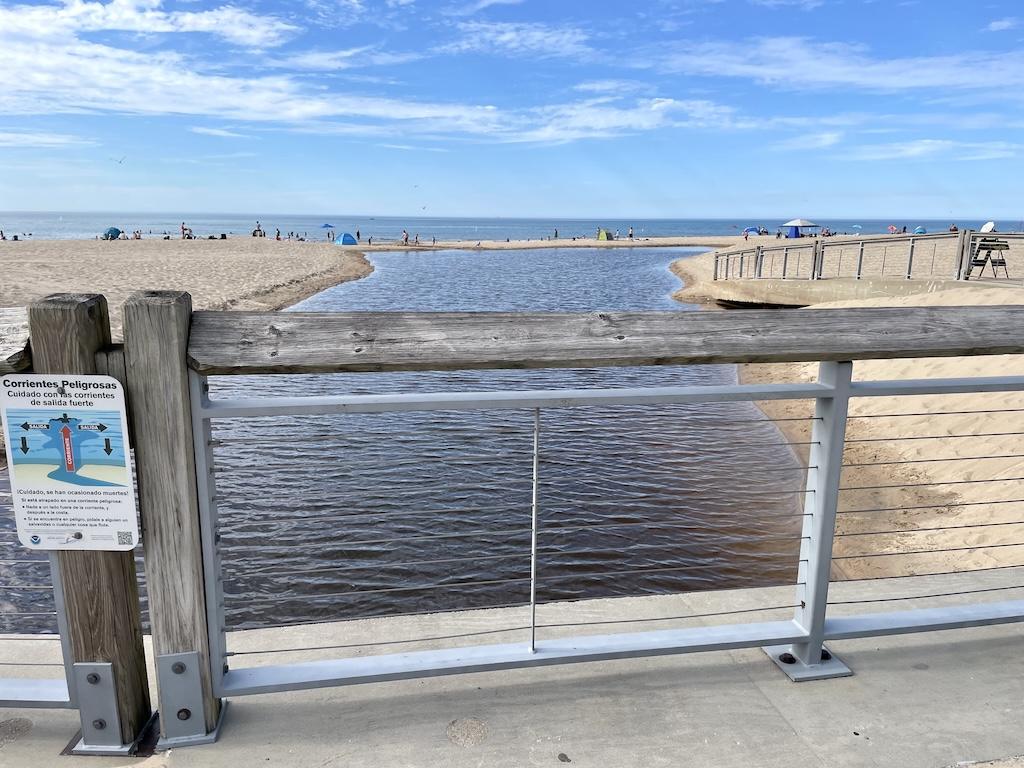 View of Lake Michigan from the boardwalk at Indiana Dunes State Park