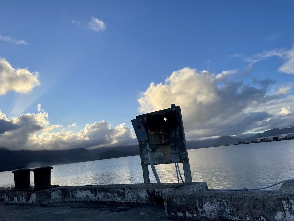 A view at the pier at the Marine Corps Base Hawaii in Oahu