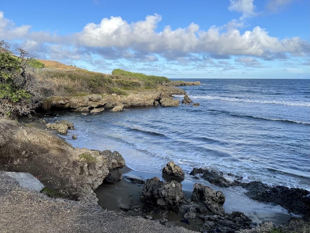 Rocky area at North Beach area at Marine Corps Base Hawaii in Oahu
