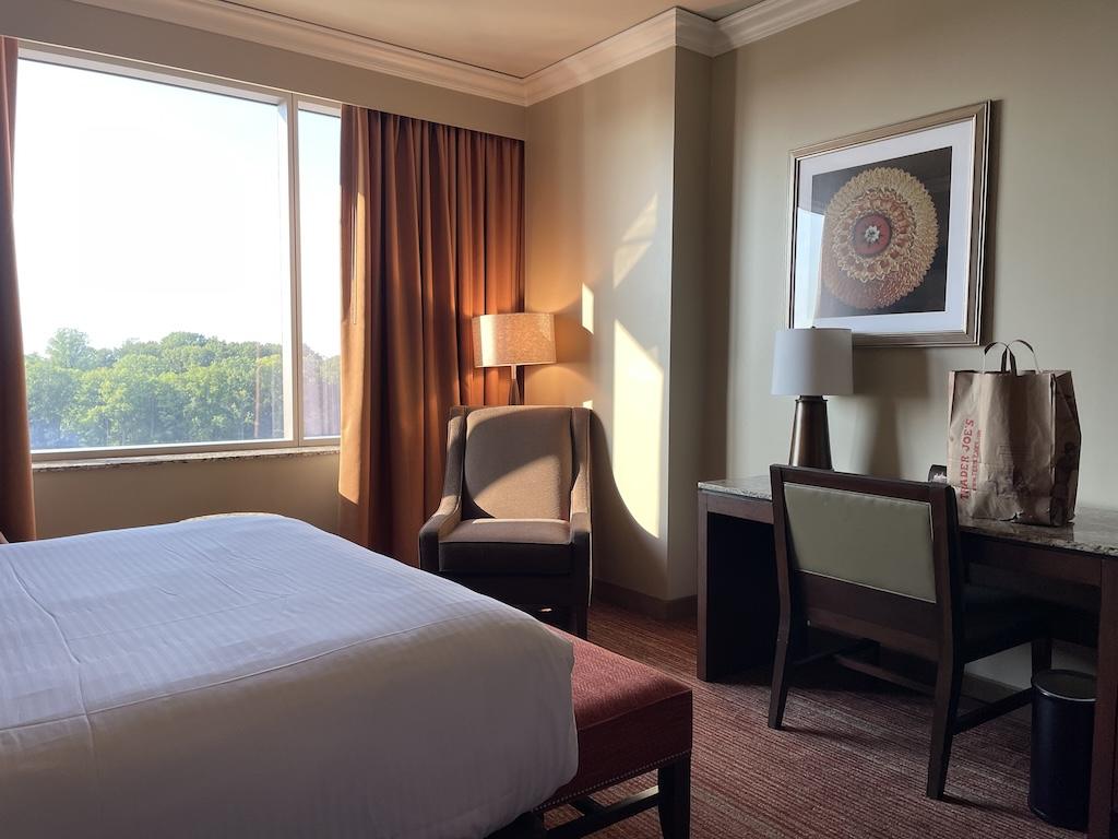 Chairs and window in Standard Room at Four Winds Casino South Bend, Indiana