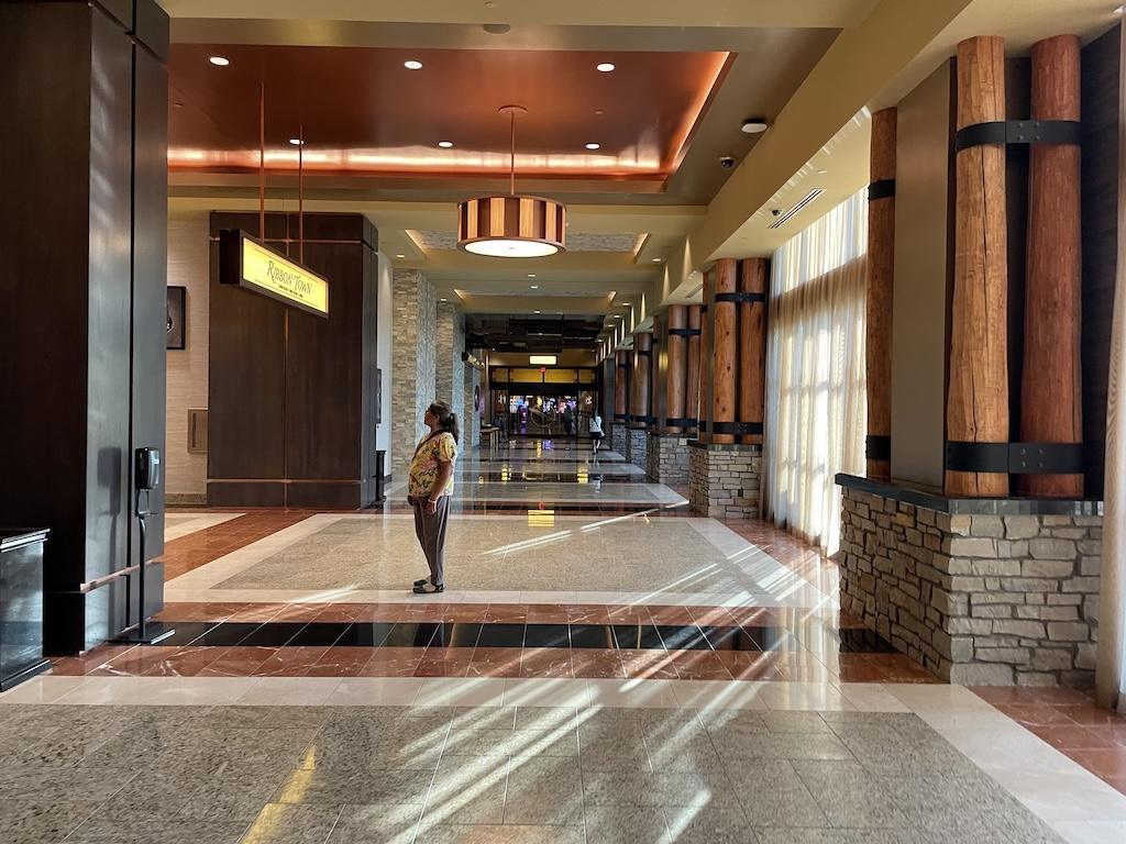 Hallways leading to Ribbon Town at Four Winds Casino South Bend, Indiana