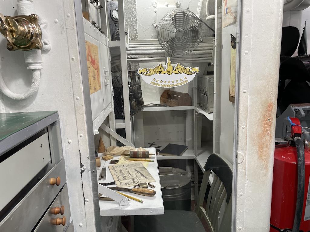 Inside USS Bowfin submarine quarters that Luna saw, Pearl Harbor, Hawaii